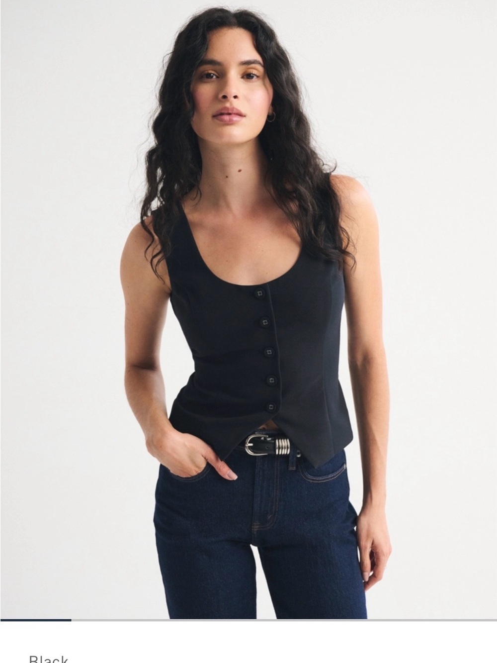 Abercrombie tie back scoop neck vest